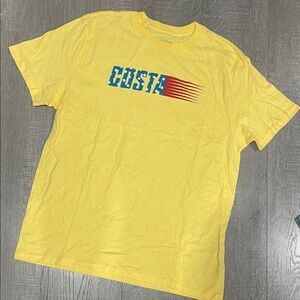 Costa Men's Yellow Graphic Tee